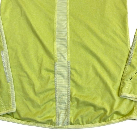 Title Nine Switzer Athletic Running Long Sleeve Top Neon Yellow Micro Striped XS - Picture 9 of 16